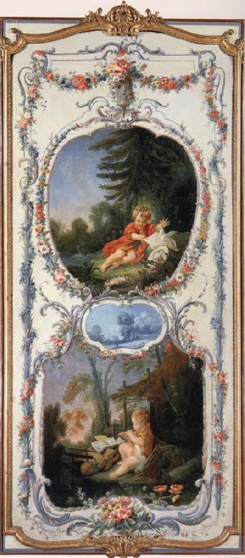 Francois Boucher The Arts and Sciences Norge oil painting art